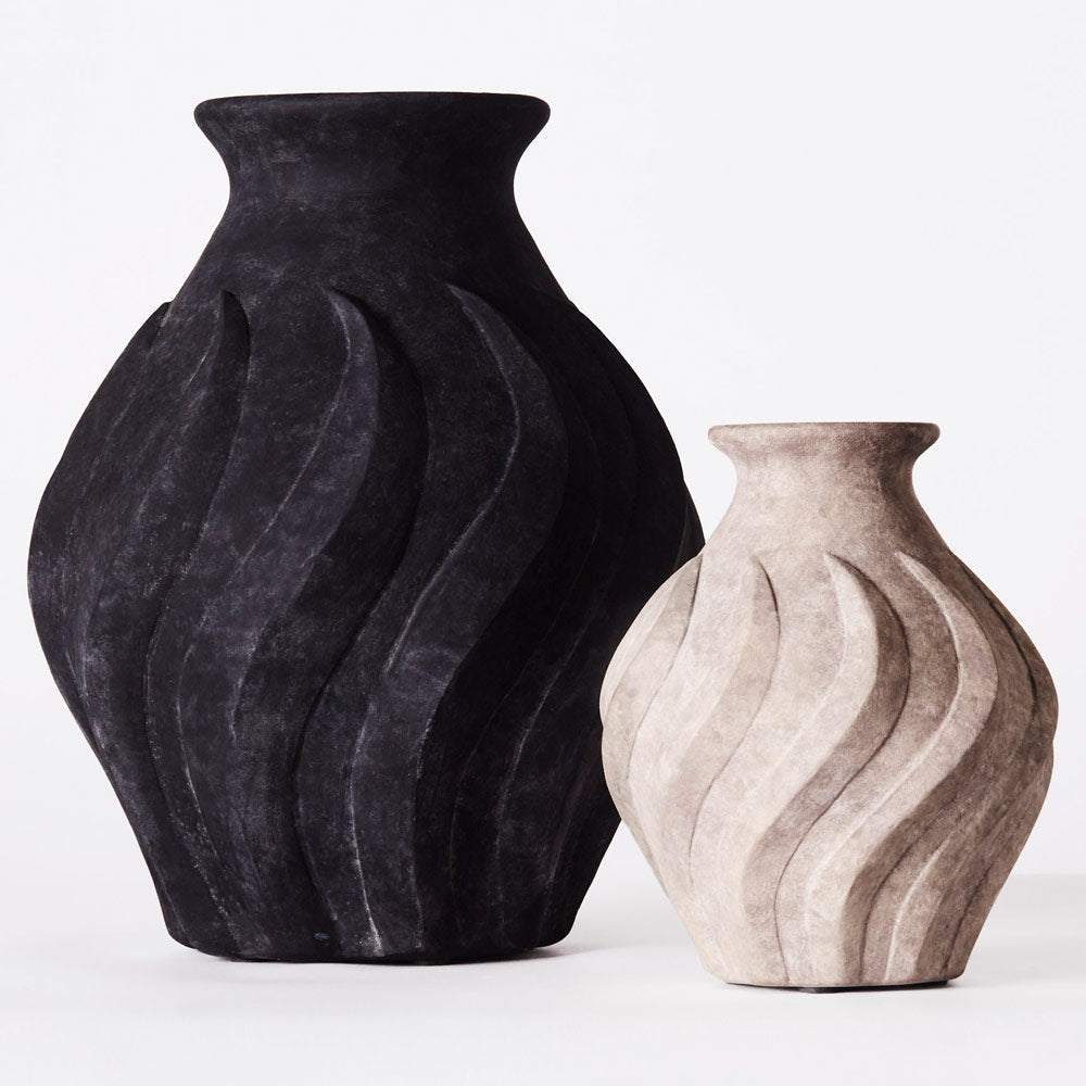 Swirl Small Vase - Gray