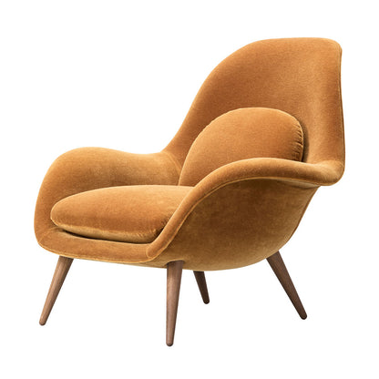 Swoon Lounge Chair - Grand Mohair, Smoked Oiled Oak