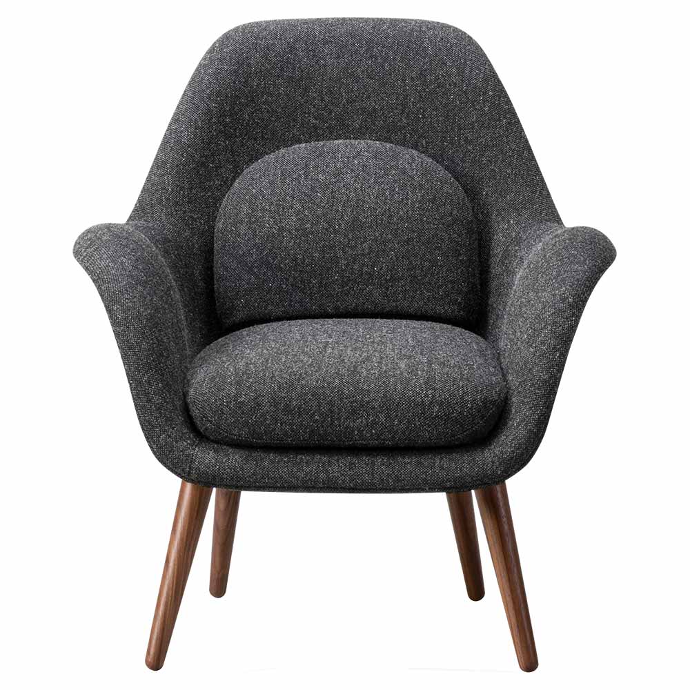 Swoon Lounge Chair Petit - Hallingdal 65 180, Lacquered Walnut