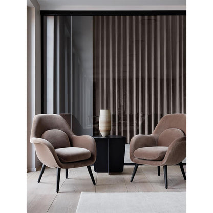 Swoon Lounge Chair Petit - Harald 3, Lacquered Walnut