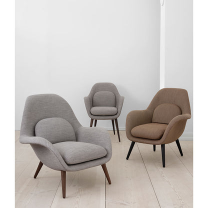 Swoon Lounge Chair Petit - Sinequanon, Lacquered Walnut