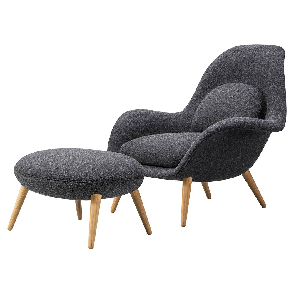 Swoon Ottoman - Hallingdal 65, Oiled Oak