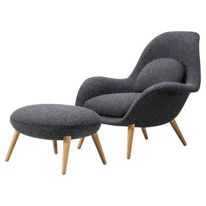 Swoon Ottoman - Hallingdal 65, Oiled Oak