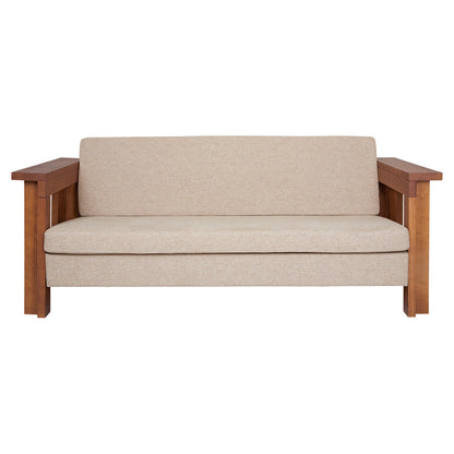 Symmetry Couch - Ash Wood, Oat Fabric
