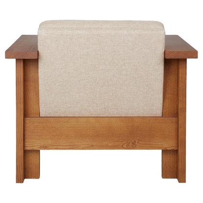 Symmetry Lounge Chair - Ash Wood, Oat Fabric