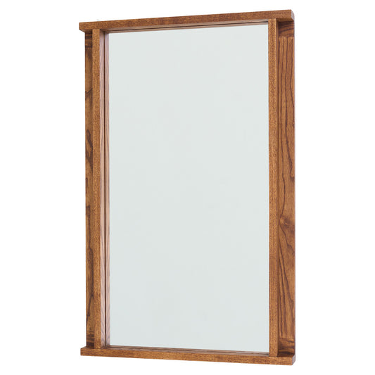 Symmetry Mirror - Small, Honey Ash Wood