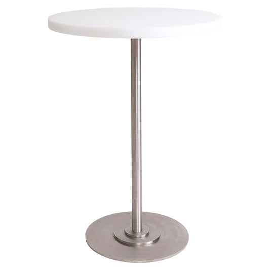 Table 57 - 21.65"W, White, Stainless Steel