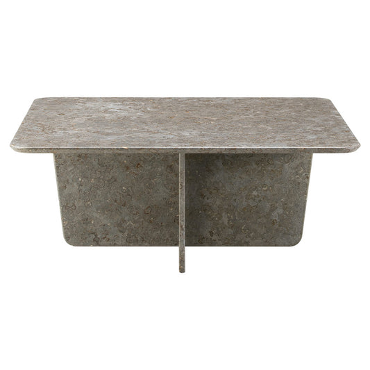 Tableau 39.4"W Square Coffee Table - Dark Atlantico Limestone