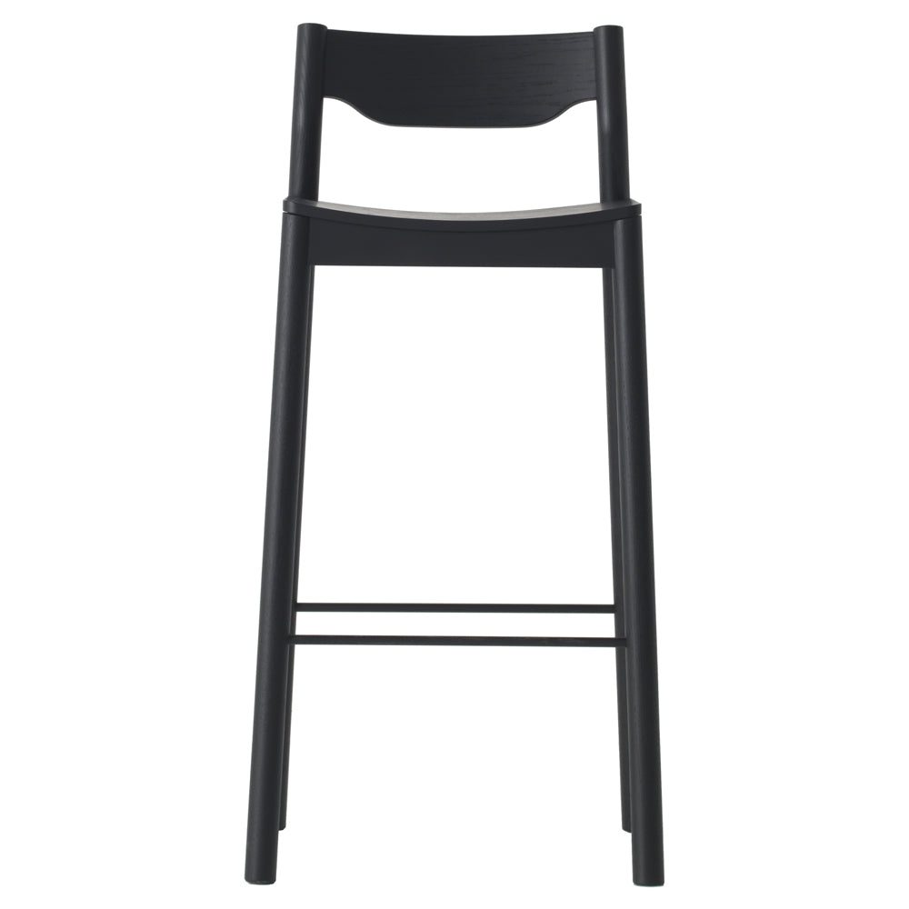 Tangerine Stool With Back - Black