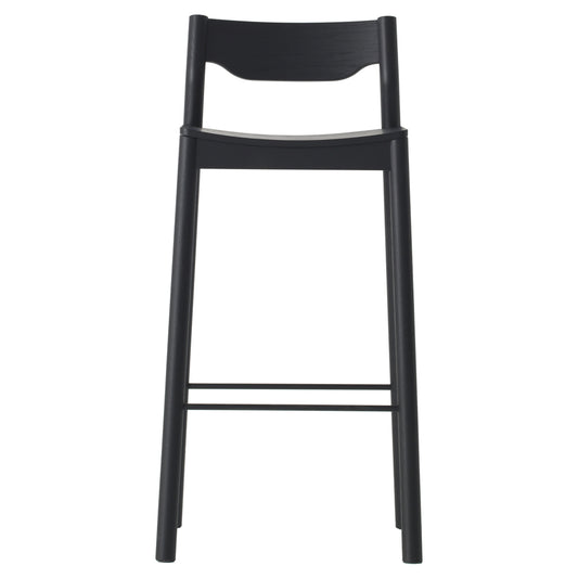 Tangerine Stool With Back - Black