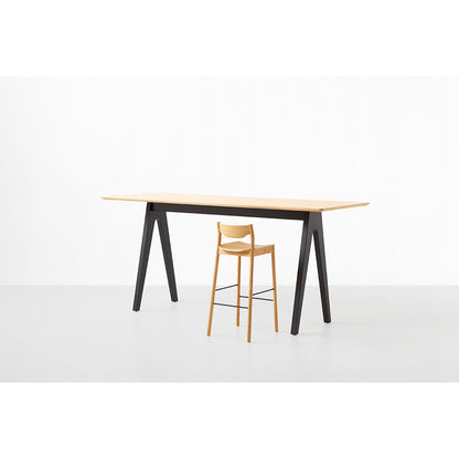 Tangerine Stool With Back - Black