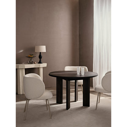 Tarn Dining Table - 45.3", Dark Stained Beech