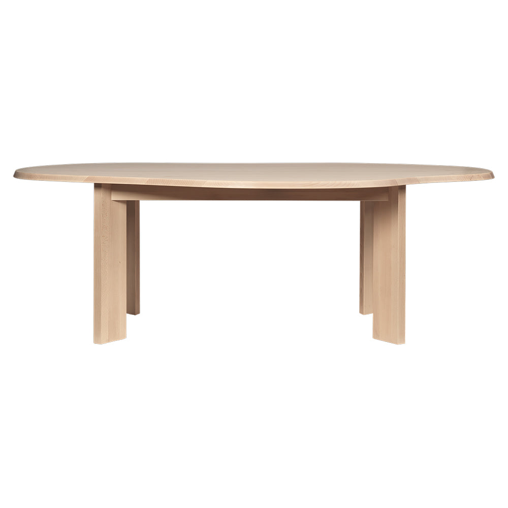 Tarn Dining Table - 86.6", White Oiled Beech