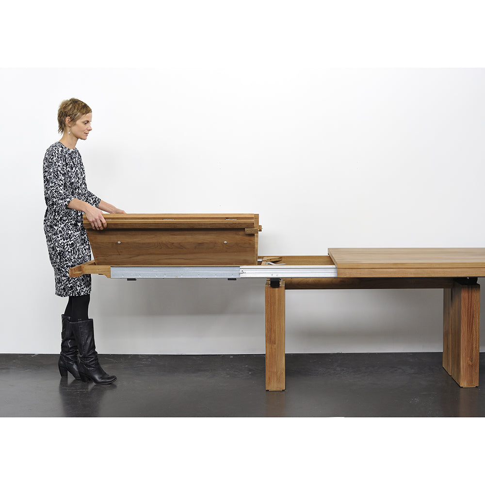 Double Extendable Dining Table - Teak