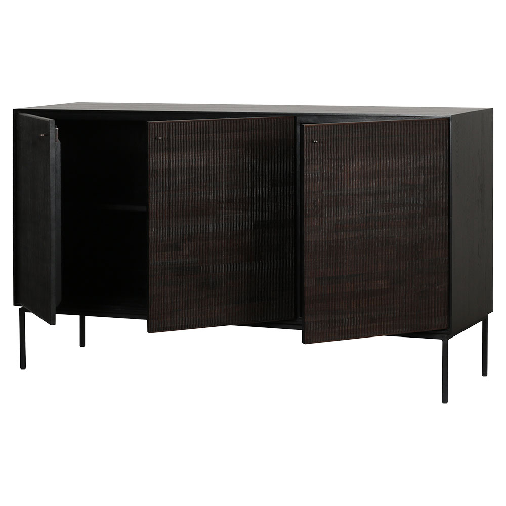 Grooves Sideboard - 3 Doors, Teak