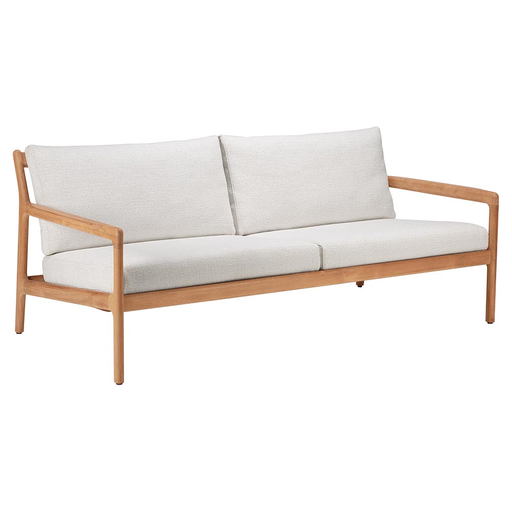 Jack Outdoor 2 Seater Sofa - Teak, Off White – Rouse Home