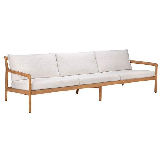 Teak Jack Outdoor 3 Seater - Off White