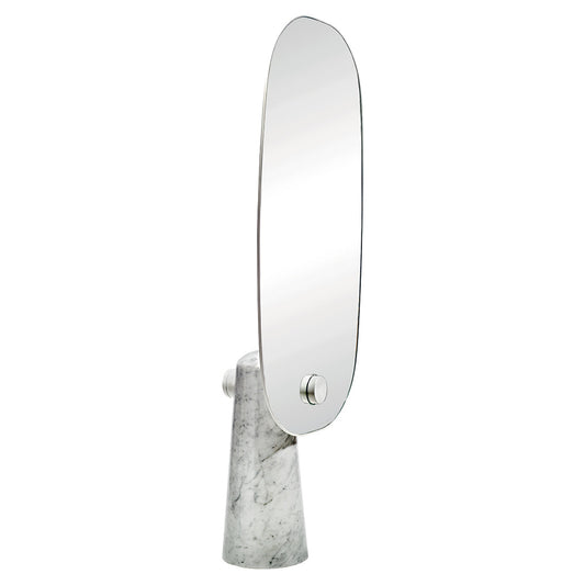 Terrene Floor Mirror - White Marble Base