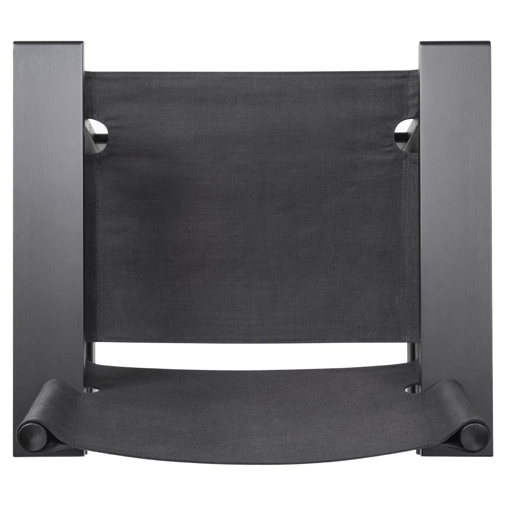 The Canvas Chair - Black Canvas, Oak Black Lacquered Frame
