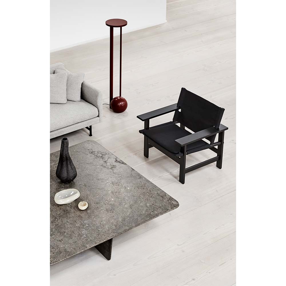 The Canvas Chair - Black Canvas, Oak Black Lacquered Frame
