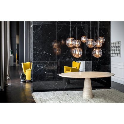 The Globe Pendant - Satin Gold with Bronze