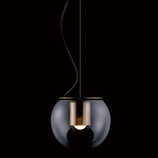 The Globe Pendant - Satin Gold with Bronze