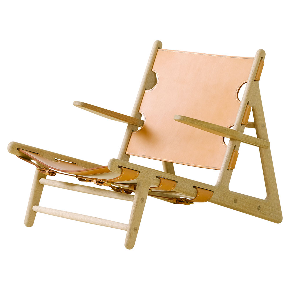 The Hunting Lounge Chair - Natural Leather
