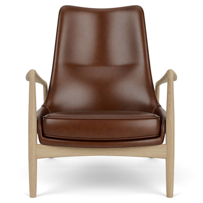 The Seal High Back Lounge Chair - Natural Oak