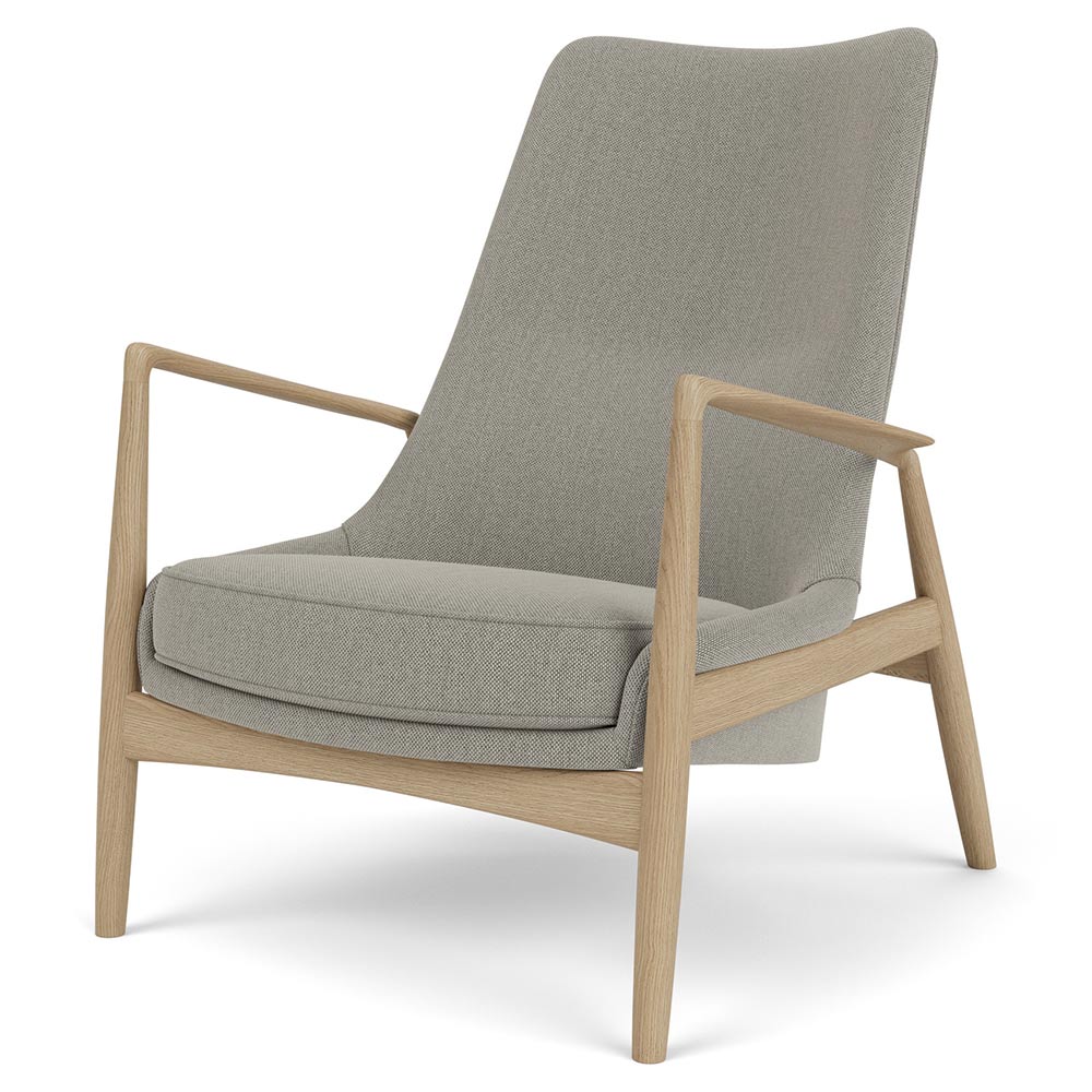 The Seal High Back Lounge Chair - Natural Oak
