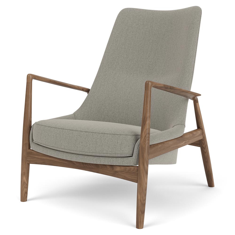 The Seal High Back Lounge Chair - Walnut