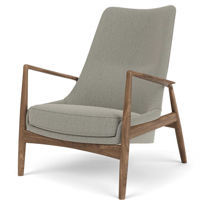 The Seal High Back Lounge Chair - Walnut