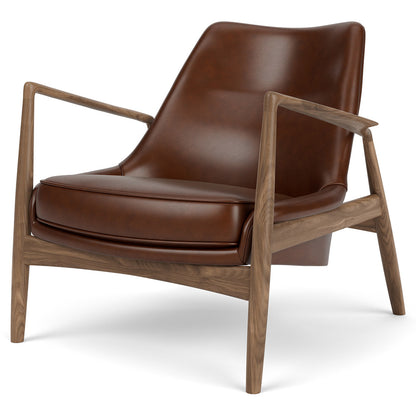 The Seal Low Back Lounge Chair - Walnut