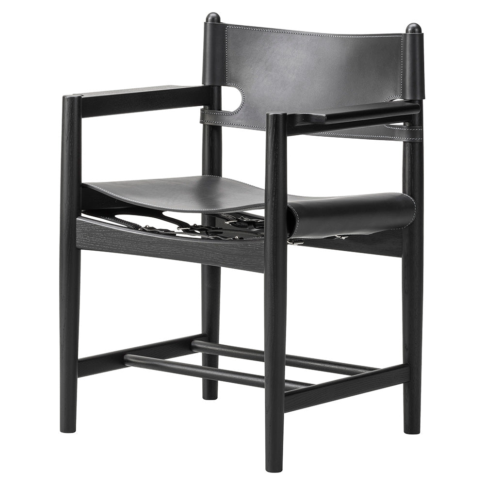 The Spanish Armchair - Black Leather