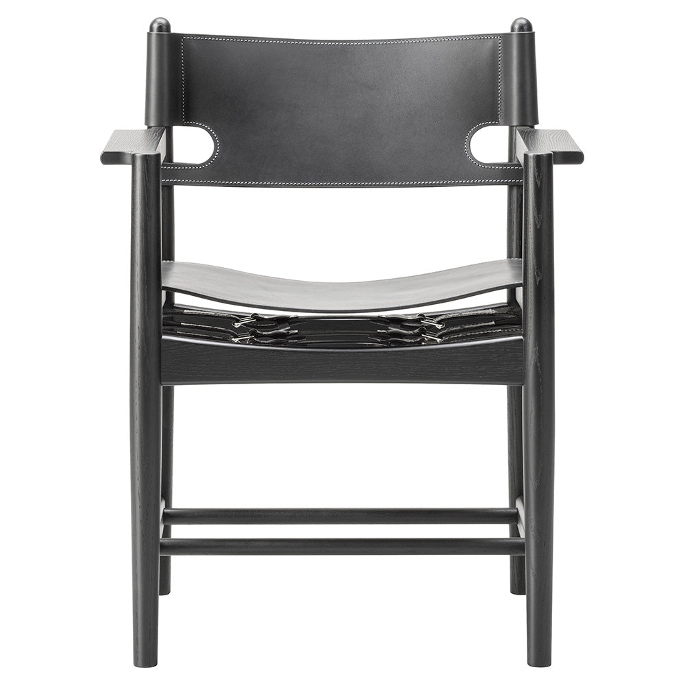 The Spanish Armchair - Black Leather