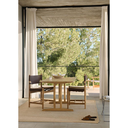 The Spanish Dining Chair - Natural Saddle Leather, Oak Oiled
