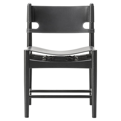 The Spanish Dining Chair - Black Leather