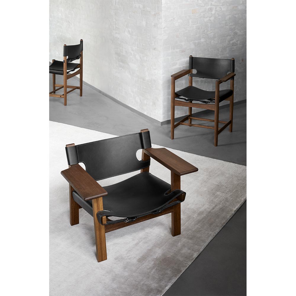 The Spanish Lounge Chair - Black Leather