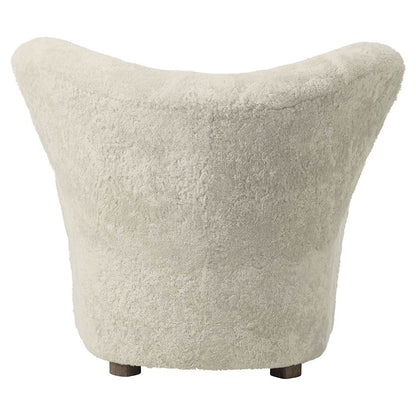 The Tired Man Lounge Chair - Green Tea Sheepskin, Smoked Oak