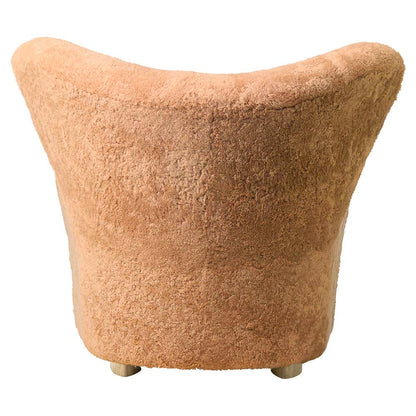 The Tired Man Lounge Chair - Honey Sheepskin, Natural Oak