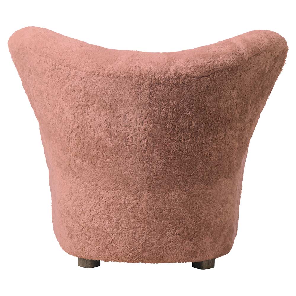 The Tired Man Lounge Chair - Sahara Sheepskin, Smoked Oak