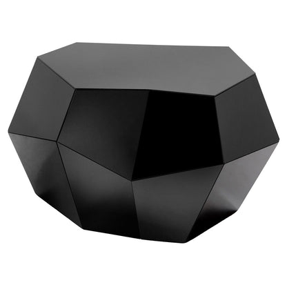 Three Rocks Medium Coffee Table - Black Glass