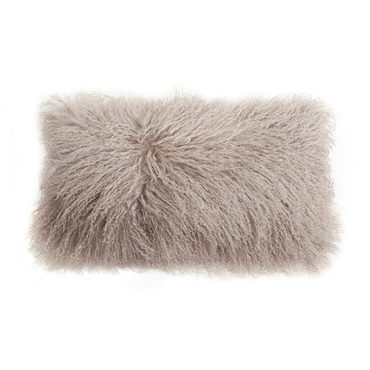 Tibetan Lamb Rectangle Pillow - Birch