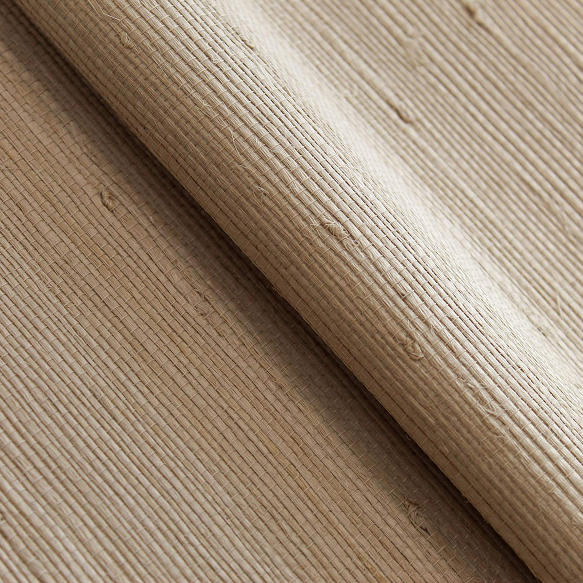Tight Weave Jute Authentic Grasscloth Wallpaper - Beige