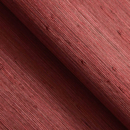 Tight Weave Jute Grasscloth Wallpaper - Crimson Red