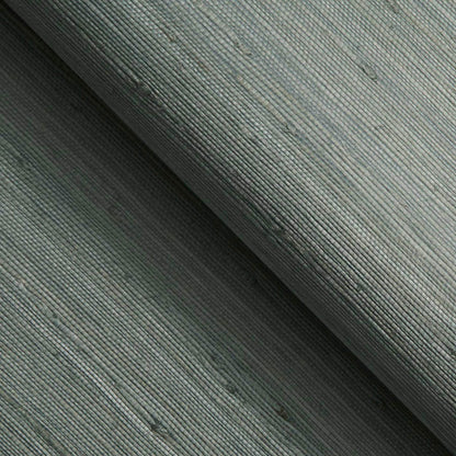 Tight Weave Jute Grasscloth Wallpaper - Deep Aqua Green