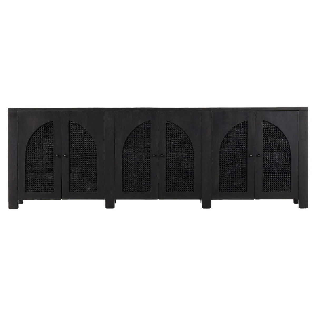 Tilda 6 Door Sideboard - Black Wash Mango