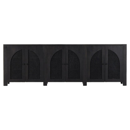 Tilda 6 Door Sideboard - Black Wash Mango