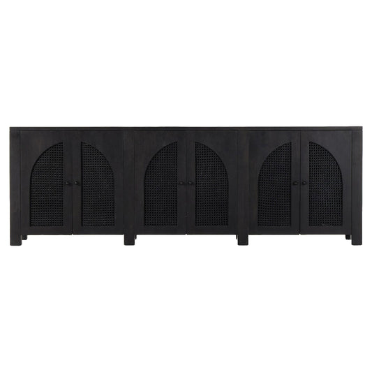 Tilda 6 Door Sideboard - Black Wash Mango