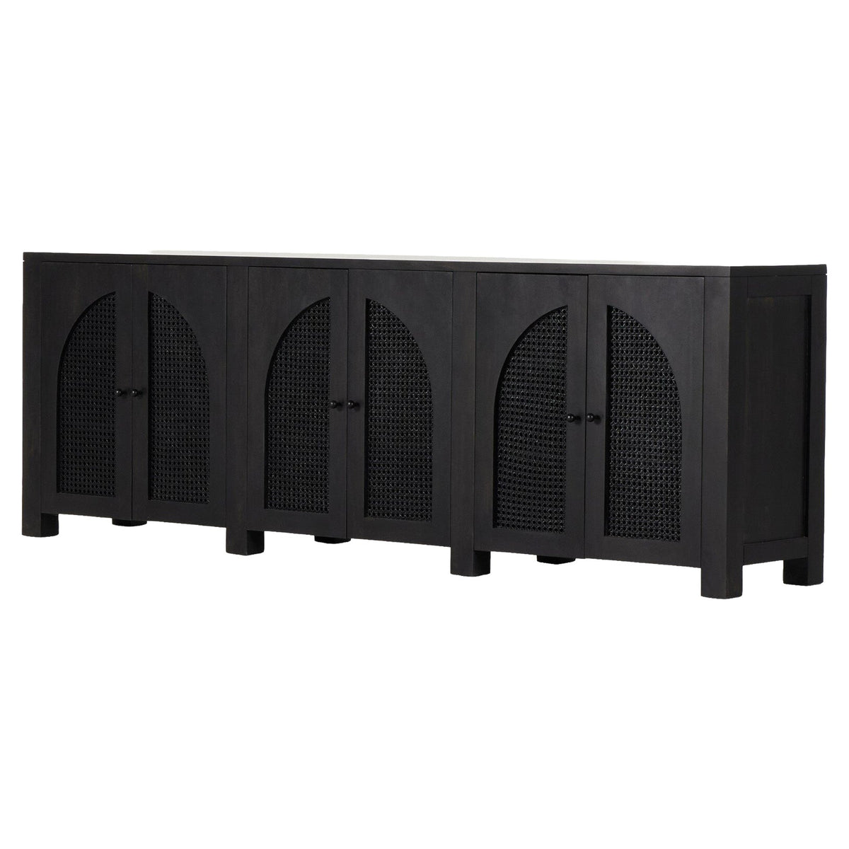 Tilda 6 Door Sideboard - Black Wash Mango