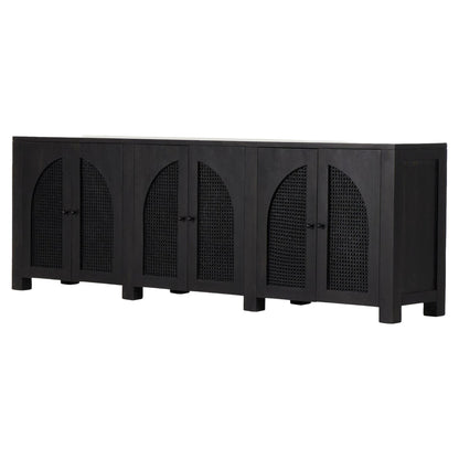 Tilda 6 Door Sideboard - Black Wash Mango